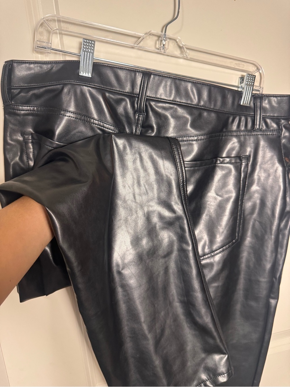 Abercrombie & Fitch Curve Love Ultra High-Rise Ankle Straight Leather Jeans 33 - Picture 5 of 6